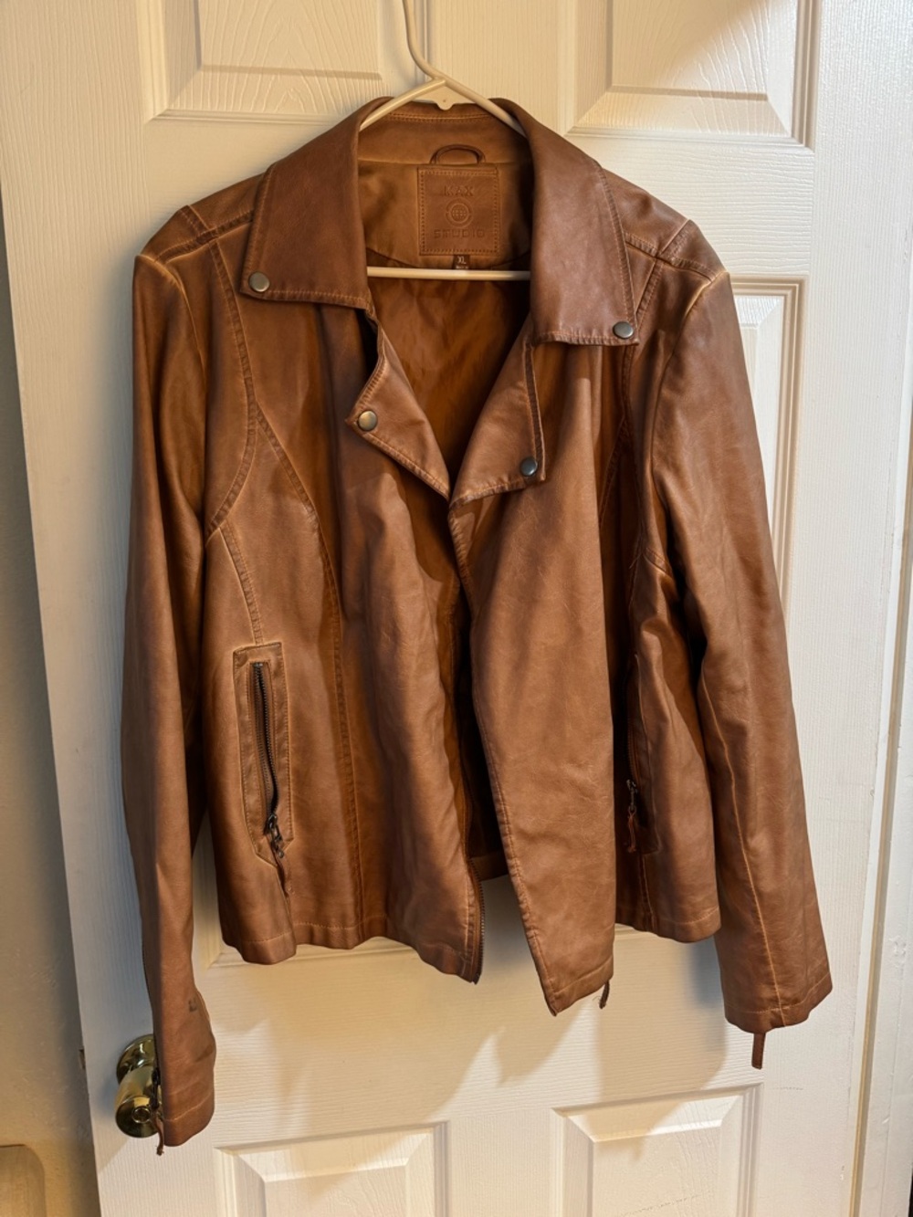 Max Studio Brown Leather Jacket